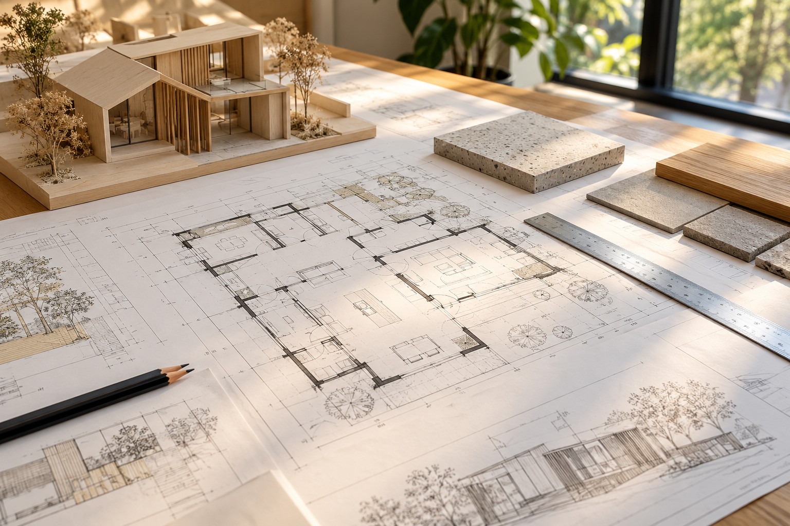 Gestaltungsbeispiel zum Thema Bauen und Außenraum